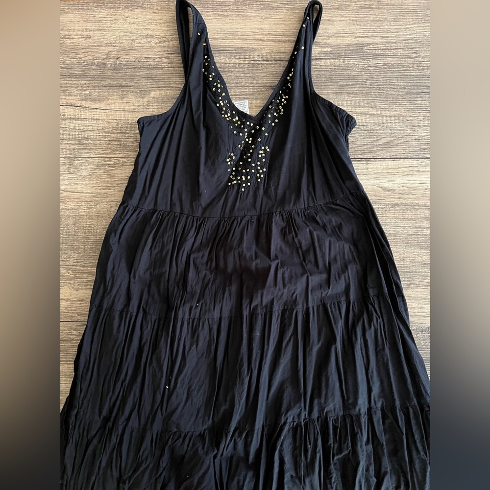 Silhouettes Black cotton Sun dress